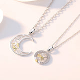 Sun Moon Tooth Couple Necklace For Men And Women
